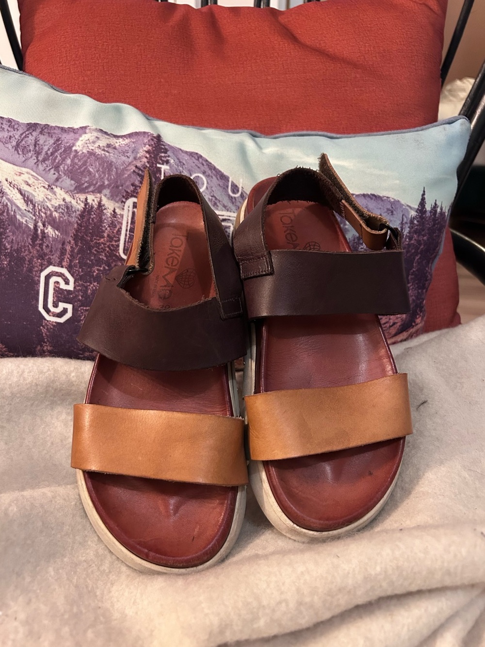 Take Me Leather Sandals with Arch Supprt